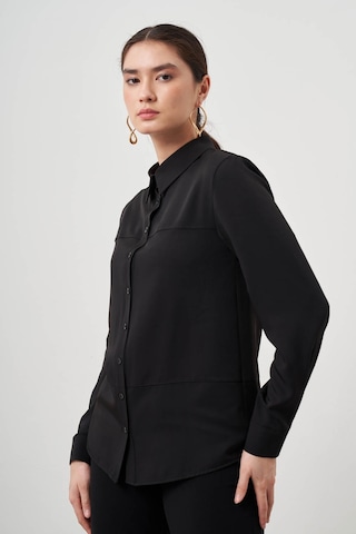Mizalle Bsc Kesikli Siyah Gömlek Siyah