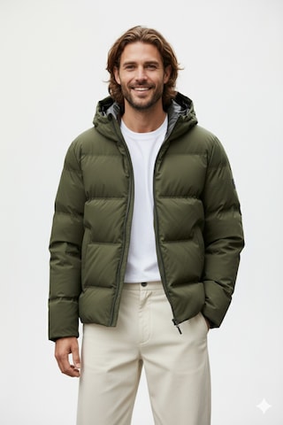 Jack & Jones Jjkaito Puffer Jacket Erkek Mont 12282300 Rosin Haki Haki