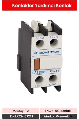 Momentum Kontaktör Yardımcı Kontak Üst 1no 1nc Xcn 39211