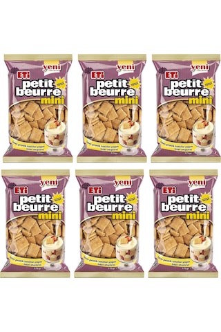 Eti Petit Beurre Mini Bisküvi 175 Gr X 6 Adet