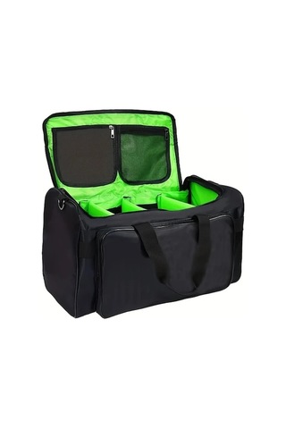 Sandwich Motion003 Büyük Kapasiteli Nylon Seyahat Çantası Spor Ayakkabı Gözlü Sade Siyah Hareketli Kargo Siyah