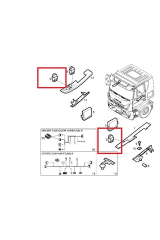 Iveco Eurocargo Sağ Cam Açma Düğmesi