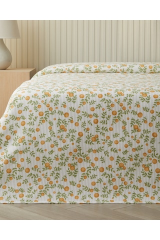 English Home Sunleaf Çift Kişilik Pike 200x220 Cm Sarı Sarı