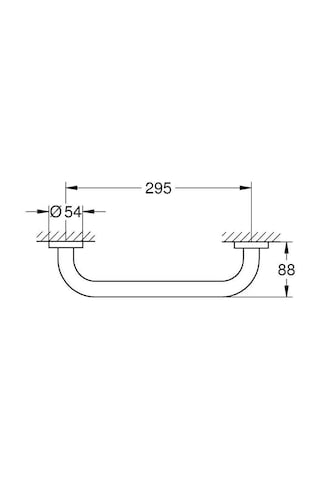 Grohe Essentials Banyo Tutamağı Tutunma Barı Mat Siyah - 1024712430 Siyah