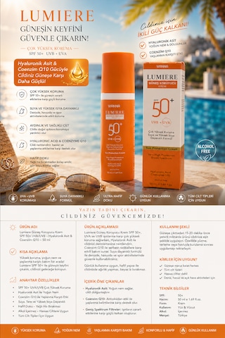 Wanna Lumiere Koruyucu Güneş Kremi SPF50+ 50 ML