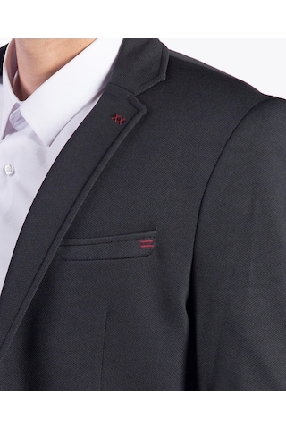Sposo 5108 Dar Kalıp Yarım Astarlı Siyah Erkek Blazer Ceket Siyah