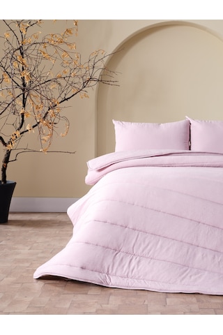 Cloudy Çift Kişilik Yorgan Seti - Pudra