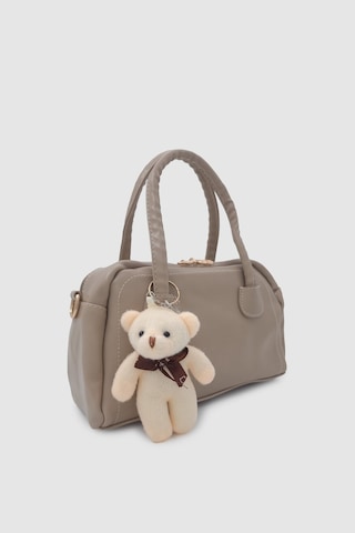 Wuclo Suera Ayıcık Charmlı Günlük Mini Tote Çapraz Askılı El Ve Kol Çantası Vizon