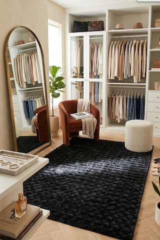 Yüksek Kalite Ekstra Yumuşak Antrasit Kaymaz Özel Tabanlı Tavşan Bubble Peluş Halı