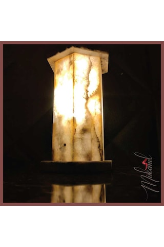 Altıgen Mermer Alabaster Masa Lambası Ev İçin Sıcak Ortam