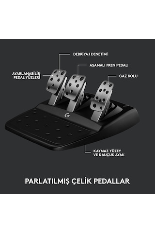 Logitech G923 Ps5. Ps4 Ve Pc Ile Uyumlu Yarış Direksiyonu Ve Ped