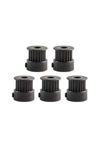 Moly Creality 3d Yazıcı Parçası: 20 Dişli 2gt Zımba Tekerleği, 5mm Çap, 6mm Kayış, Alüminyum, 5 Adet