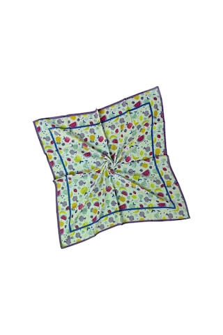 Mim Eşarp Valino Soft Pamuk Çocuk Desenli Eşarp 70x70 Cm Mor - Meyveli