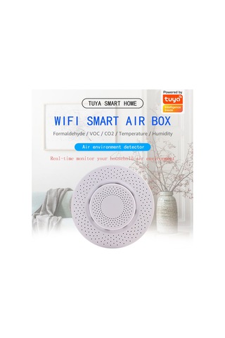 Jeemson Rsh-air Box01 Beyaz Tuya Akıllı Wi-fi Hava Kutusu - Formaldehit, Voc, Co2, Sıcaklık Ve Nem İzleyici - Akıllı Ev Gereci