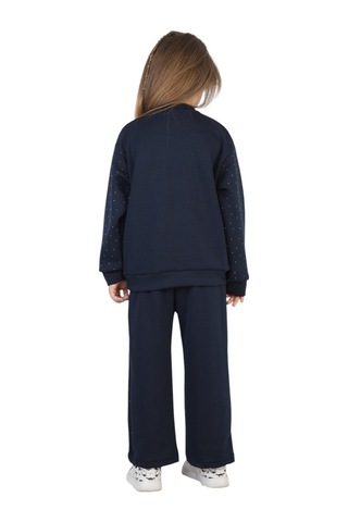 Erdem Kıds Kız Çocuk Taşlı Pijama Takımı Rahat Kalıp Günlük-casual Takım İkili Takım Laciver Laciver