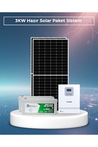 3kw Hazır Solar Paket Akıllı Mppt İnverter Off-grid Güneş Enerji Sistemi
