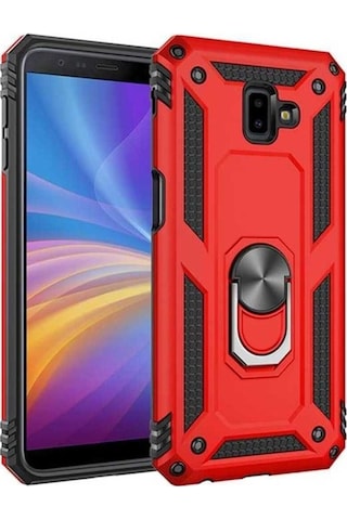 Galaxy J6 Plus Kılıf Zore Vega Kapak Kırmızı