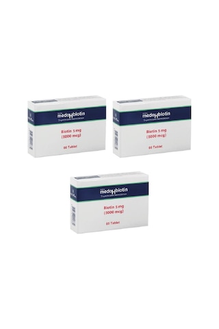 Dermoskin Medohbiotin Medobiotin 5 MG x 60 Tablet x 3 Adet