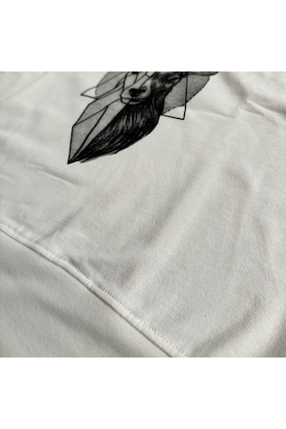 Deer Kadın Sweatshırt Ekru Renk Ekru