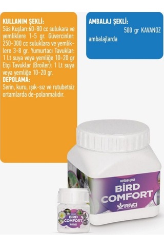 Vetasupra Bird Comfort - Kuşlar İçin Hayvan Yem Katkısı 500 Gr.