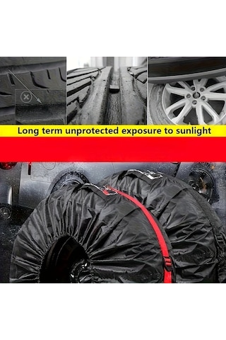 Willowhaven Siyah 1 Adet Ağır Hizmet Uv Dayanımlı Stepne Kılıfı Ayarlanabilir İp Reflektif