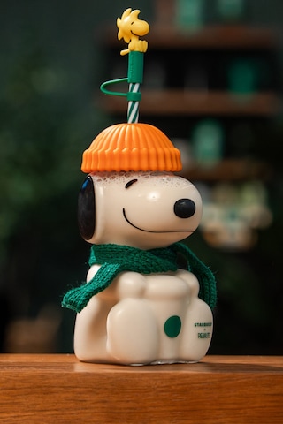 Starbucks Snoopy Peanuts Cam Soğuk İçecek Bardağı 591ml - Limited Edition Cam - Şeffaf