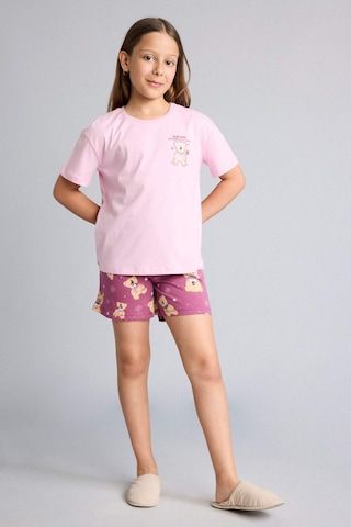 Defacto Kpop - Demon Hunters Relax Fıt 2li Pembe Pijama Takımı Kız Çocuk H8497a826smpn171 Pembe-pn171