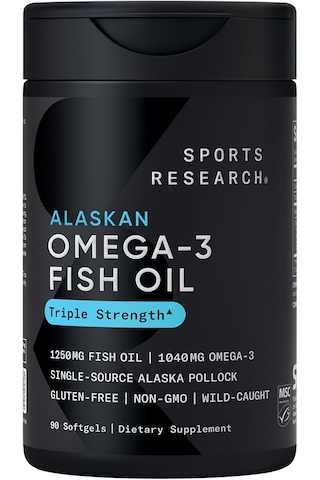 Sports Research Alaskan Omega-3 Fish Oil 90 Yumuşak Kapsül Usa Menşeii Orijinal Dmmedicineden