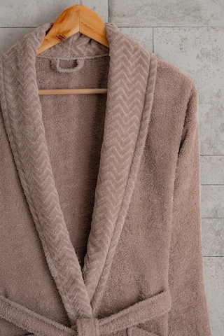 Oznhome Krem-kahve Çift Kişilik 6 Parça Bornoz Seti Kahve-krem