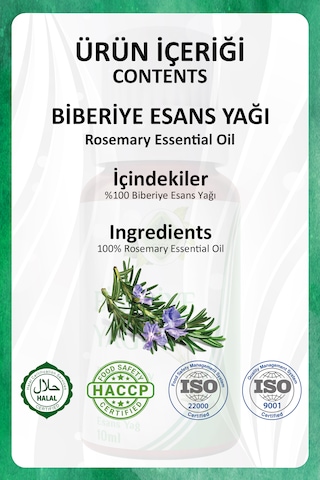 Biberiye Yağı Rosemary Essential Oil 10 Ml.