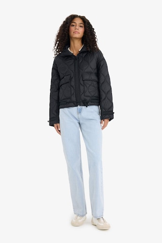 Defacto Su Geçirmez Regular Fit Fermuarlı Kapitoneli Mont E8674ax25aubk27 Siyah