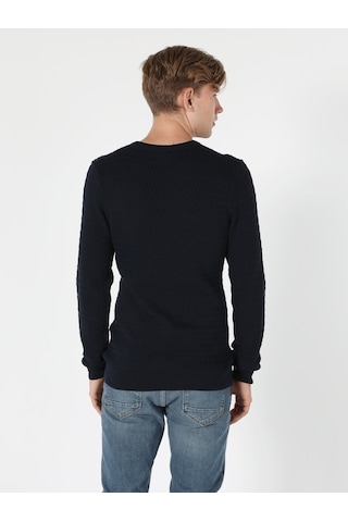 Colin's Slim Fit Bisiklet Yaka Triko Lacivert Erkek Kazak CL1056031_Q1.V1_NAV