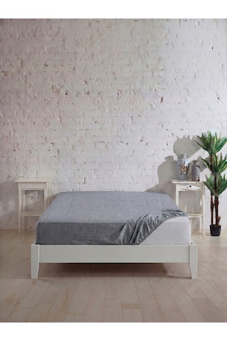 Çift Kişilik Pamuklu Lastikli Çarşaf, Ranforce Çift Kişilik Fitted Çarşaf 160x200+20 Cm Antrasit