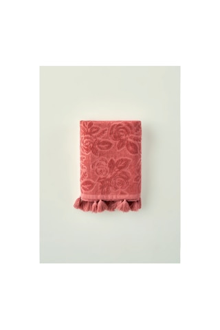 Bella Maison %100 Pamuk Rose Jakarlı El Havlusu Mürdüm 30x50 Cm Mürdüm