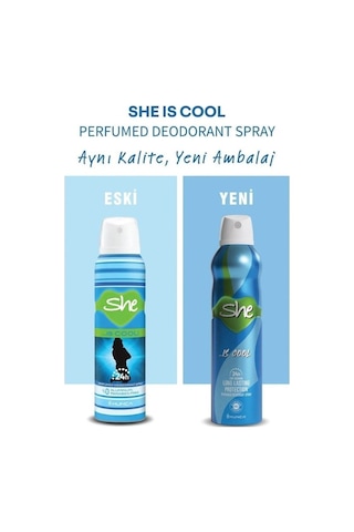 She is Cool Kadın Sprey Deodorant 150 ML
