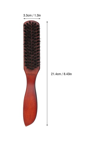 Samdoo Ergonomik Ahşap Kuru Saç Ve Sakal Fırçası - Doğal Yağ Dağıtımı, Masaj Ve Dışarıdaki Kullanıma Uygun