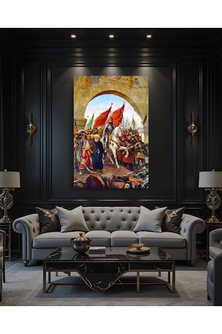 Fatih Sultan Mehmet İstanbul Un Fethi Cam Tablo