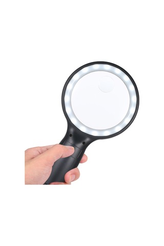 Tomshine Dc4.5v 1 W 18 Led Tutamak Büyüteç Lamba 5x Siyah