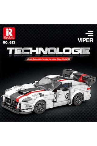 Reobrix Creator 683 Dodge Viper Spor Araba Yaratıcı Yapı Blok Seti Building Blocks - 419 Parça