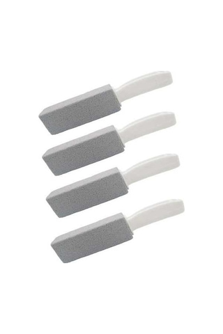 Besthome1 4'lü Kumaş Temizleme Taşı - Isı Dayanıklı Taş Ve Pp Kolu İle Yumuşak Temizleme Gri Gri