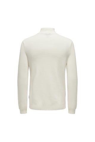 Only & Sons Onsphıll Reg 12 Rıb Half Zıp Knıt Erkek Sarı Kazak - 22030794