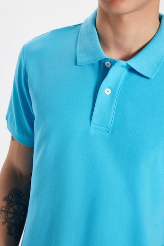 Tudors Erkek Slim Fit Dar Kesim %100 Pamuk Mavi Polo Yaka Tişört-32725 Toz Mavisi Mavi