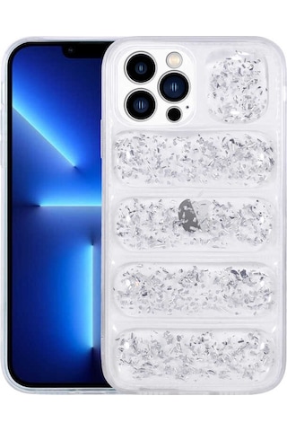 Apple Uyumlu iPhone 12 Pro Max Kamera Korumalı Simli Airbag'li Zore Dalga Kapak