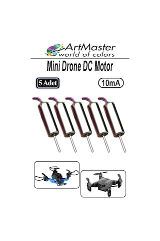 Mini Drone Motoru 5 Adet Çekirdeksiz Yüksek Hızlı Güçlü Deney Dc Dron Motoru Uçak Mini Drone Motoru Okul Helikopter