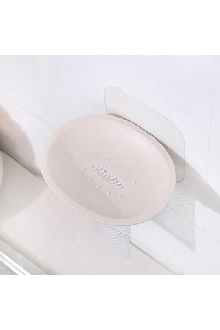 Sabun Tepsisi Güçlü Plaka Ev Boşaltma Duş Kutusu Lavabo Duvara Sabitlenmiş Vantuz Banyo Tutucu