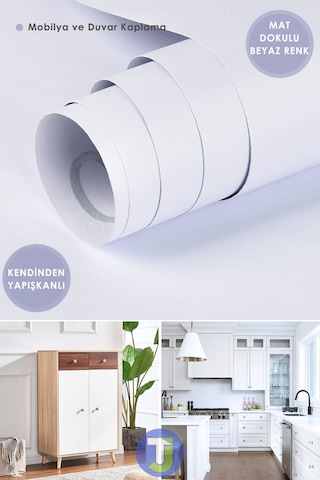 Technojet Kendinden Yapışkanlı Mat Renkli Mutfak Banyo Tezgah Duvar Dolap Ve Masa Kaplama 60cmx100cm 001
