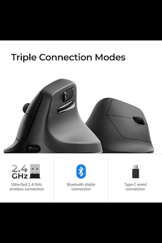 M5 Kablosuz Ergonomik Fares, En Iyi Pixart 3311 Sensörü Ve Pixart 3950 Sensörüne Sahip. 2.4 Ghz, Blu Fm60071s-t