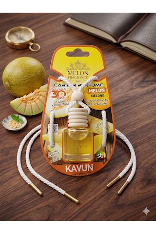 Kavun Aynaya Asmalı İpli Aromalı Dekoratif Araç Parfümü 8ml-01
