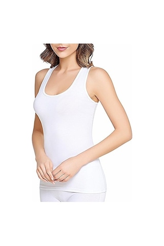 Tutku 0136 Kadın Ribana Geniş Askılı Atlet 6 Adet