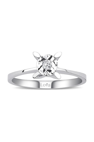 Lova 0,50 Karat Efektli Pırlanta Tektaş Yüzük - 1040105